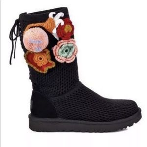 🔥FINAL CLOSEOUT! Ugg floral crochet boots nwt